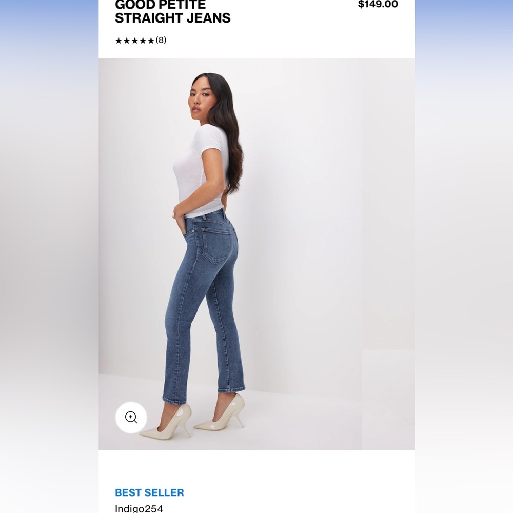 Good American Good Petite Straight Jeans Size 4/27